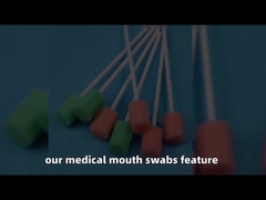 Hexagon Sponge Tipped Disposable Sterile Swab OEM Para Limpeza Oral
