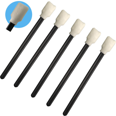 Cotonete retangular da ponta da espuma da sala de limpeza Dustless com punho preto