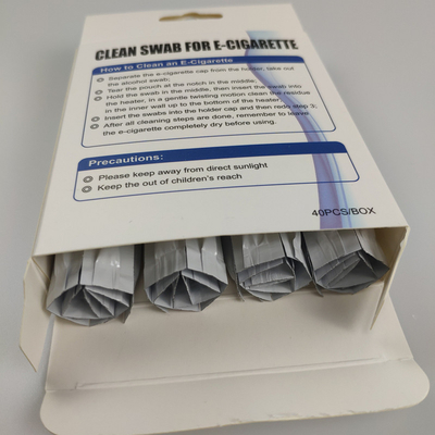 Os Qtips principais do algodão do cotonete de algodão dois repletos de álcool para IQOS limpam