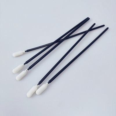 A esponja aberta Q da pilha da sala de limpeza sem fiapos derruba o punho preto longo 6,5"