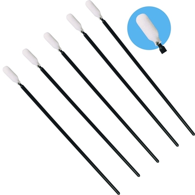 6,5" cotonete preto longo da espuma da esponja do punho da sala de limpeza sem fiapos