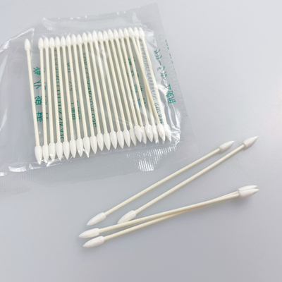 Cotonete derrubado Pointy dobro de 3MM com vara de papel algodão refinado