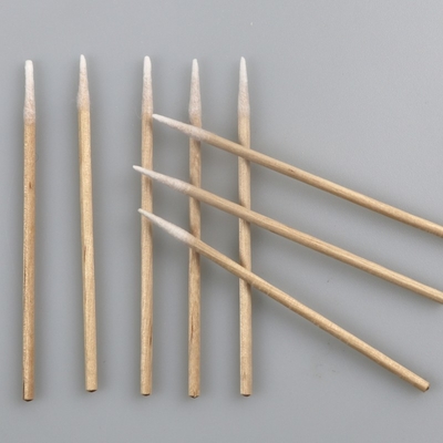 Cotonete industrial de madeira micro pontiagudo para sala limpa 1 mm ecológico