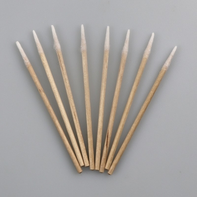 Cotonete industrial de madeira micro pontiagudo para sala limpa 1 mm ecológico