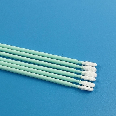 Cotonetes de limpeza de ponta de microfibra e poliéster sem fiapos de 162 mm com cabo longo de PP