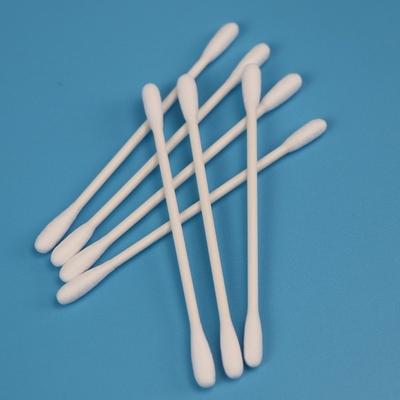 Qtips principais redondos grandes do cotonete de algodão da sala de limpeza de 4.5mm biodegradáveis