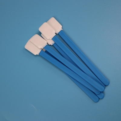 Cotonete azul do poliéster do punho das duplas camada TX714 sem fiapos para a sala de limpeza