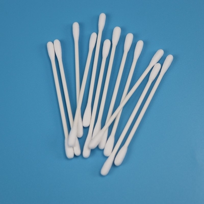 Algodão principal redondo dobro Bud Swab For Cleanroom dos Qtips da vara de papel biodegradável
