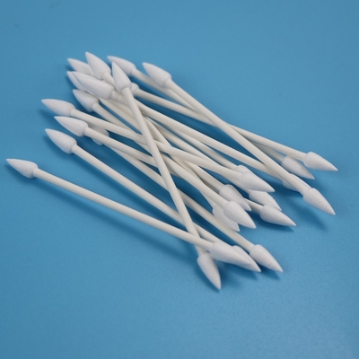 Cotonete de algodão aguçado dobro dos Qtips das cabeças da vara de papel amigável de Eco para a sala de limpeza CA-003