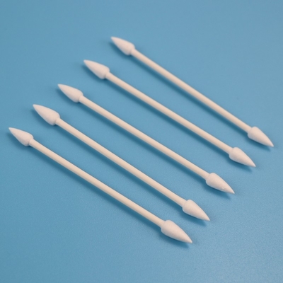 Cotonete de algodão aguçado dobro dos Qtips das cabeças da vara de papel amigável de Eco para a sala de limpeza CA-003