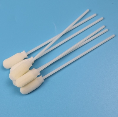 Os ABS colam ponta redonda da espuma de 10cm o cotonete de preparação de amostras descartável da grande estéril
