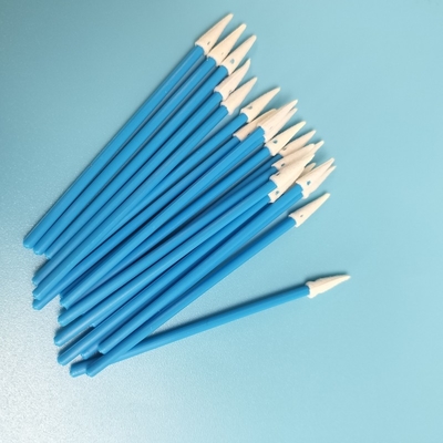 Esfregaço de espuma pontiaguda livre de lantejoula com alça verde / vermelha para limpeza de Qtips eletrônicos