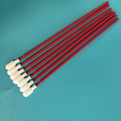 TX761 Não-abrasivo Vermelho PP Stick Paddle Head Poliéster Swabs PCB Swab de limpeza para sala limpa