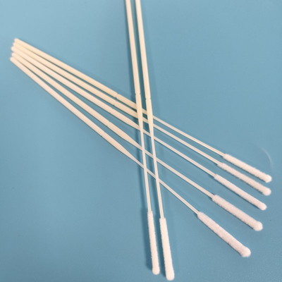 ABS Stick Flocked Nylon Nasal Swab Coleção de amostras Swab com ponto de ruptura embalado individualmente