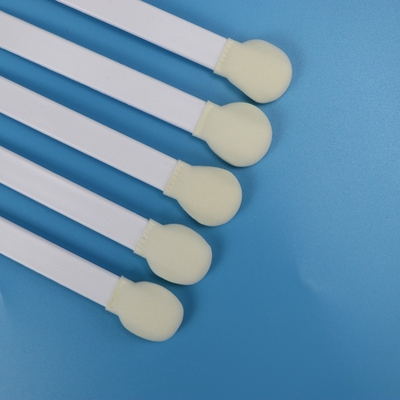 Banho de espuma de ponta de bastão branco de PP descartável, banho médico de cabeça de espuma de esponja grande e redonda