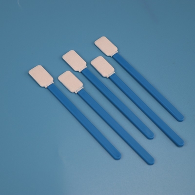 714 Lint Free Green Handle Flat Rectangle Microfiber Swab Fornecedor para Limpeza de Lentes