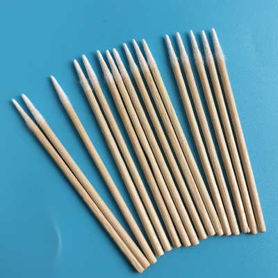 Bastão de madeira descartável Micro Qtips pontiagudos Swab de algodão para tatuagem