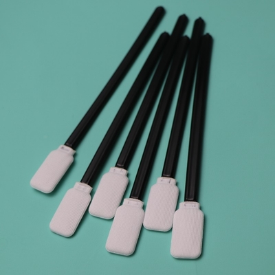 Manopla preta Dacron Bastão Quadrado Flat Sala limpa Poliéster Swab 714 Lint Free