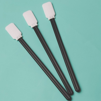 Manopla preta Dacron Bastão Quadrado Flat Sala limpa Poliéster Swab 714 Lint Free