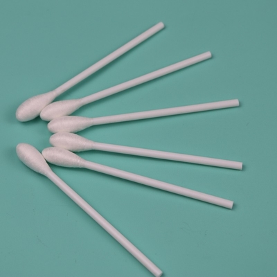 Disponível 9.6 mm Big Round Head Swab de algodão com alça de plástico
