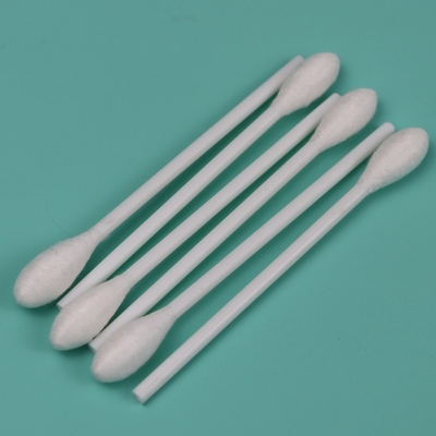 Disponível 9.6 mm Big Round Head Swab de algodão com alça de plástico