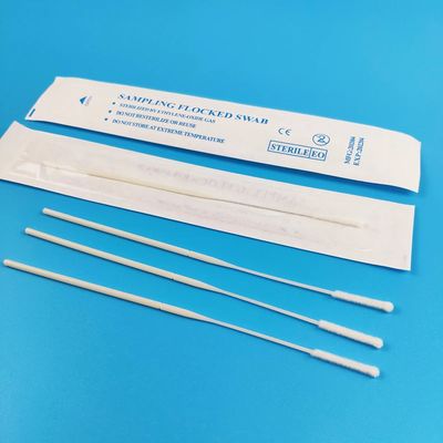Swab de Amostragem Estéril a Gás EO com Ponta de Nylon Flocada - 150mm de Comprimento, Design com Ponto de Quebra, Certificado CE para Testes Médicos/Farmacêuticos