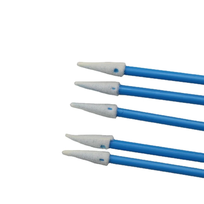 Cabeça de esponja pontiaguda afiada de 76 mm Esfregaços de espuma Manoplas azul para limpeza de precisão