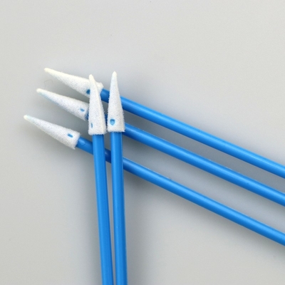 Cabeça de esponja pontiaguda afiada de 76 mm Esfregaços de espuma Manoplas azul para limpeza de precisão