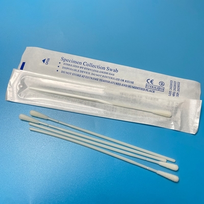 Swab estéril descartável de nylon floculado 150mm para meio de transporte viral