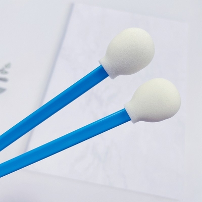 128mm Long Blue Hanlde Round Foam Swabs Car Printer Head Remover Swab