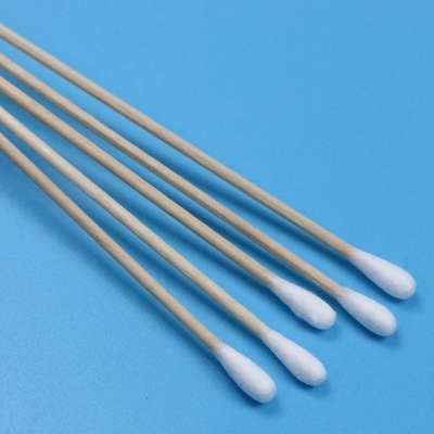 CA-006 Biodegradável Bastão de Madeira Longo Sala Limpa Q Dicas de Bastão de Limpeza Industrial de Botões de Algodão