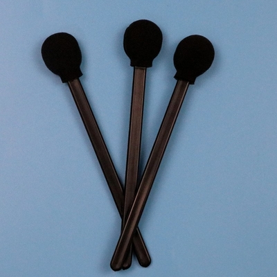 708 Lint Free Round Sponge Stick Black Cleanroom Swab de espuma para limpeza de automóveis