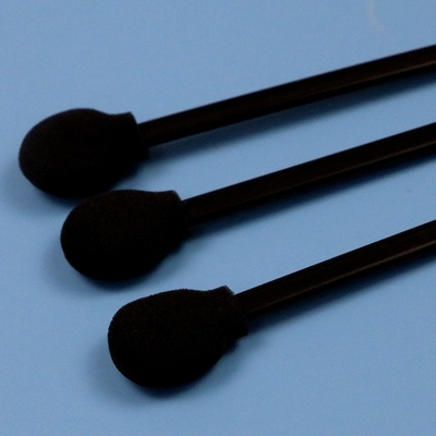 708 Lint Free Round Sponge Stick Black Cleanroom Swab de espuma para limpeza de automóveis