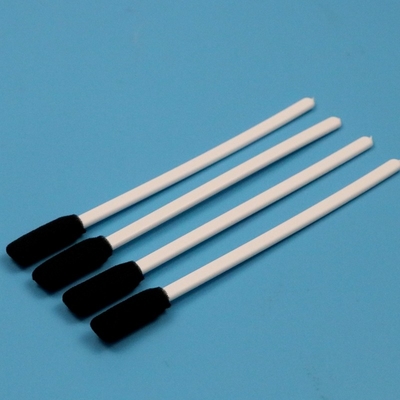 TX712 Lint Free Black Square Sponge Stick White Handle Rectangular Cleanroom Swab de espuma para limpeza de impressora