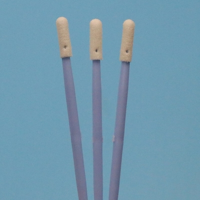 TX742 Lint Free Blue Handle Double Ended Mini Sponge Stick Compressed Small Cleanroom Foam Swab para limpeza detalhada