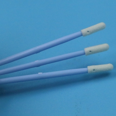 TX742 Lint Free Blue Handle Double Ended Mini Sponge Stick Compressed Small Cleanroom Foam Swab para limpeza detalhada