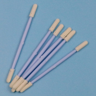 TX742 Lint Free Blue Handle Double Ended Mini Sponge Stick Compressed Small Cleanroom Foam Swab para limpeza detalhada