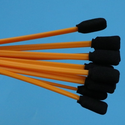 5" Lint Free Black Sponge Swab Orange Stick Rectangular Cleanroom Swab de espuma para limpeza de impressora