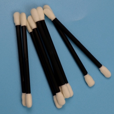 Lint Free Double End Compressed Small Cleanroom Swab Car Cleaning Foam Swab com alça preta