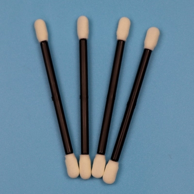 Lint Free Double End Compressed Small Cleanroom Swab Car Cleaning Foam Swab com alça preta