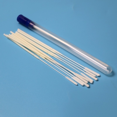 Esfregão nasal de nylon enrolado em flocos individual Esfregão de colheita de amostras estéreis com tubo