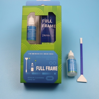 2 em 1 Lint Free Camera Cleaner Microfiber Sensor Swab Kit de limpeza de câmera Full Frame com líquido