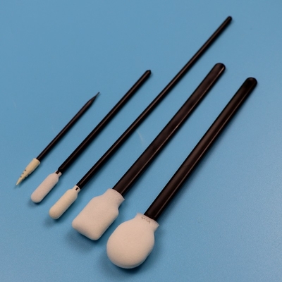 Esponja portátil livre de lantejoula Swab detalhado Cuidados de limpeza de precisão Cuidados de espuma Swab com alça preta