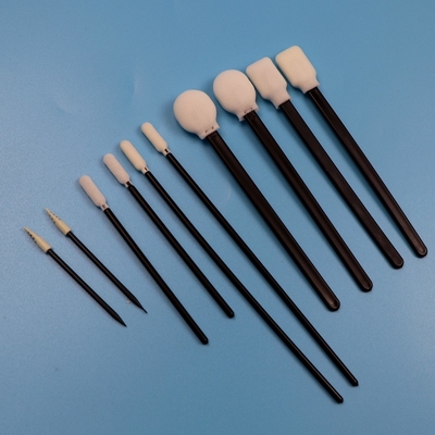 Esponja portátil livre de lantejoula Swab detalhado Cuidados de limpeza de precisão Cuidados de espuma Swab com alça preta