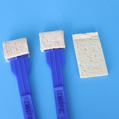 Aplicador de esfregaço de espuma de celulose medicinal de esfregaço rectangular de alta absorção