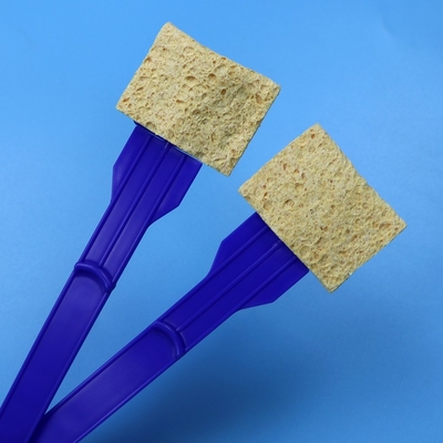 Amostragem de superfície ambiental de alta absorção Esfoliação de esfregões de celulose Esfregão de esponja montada para laboratório