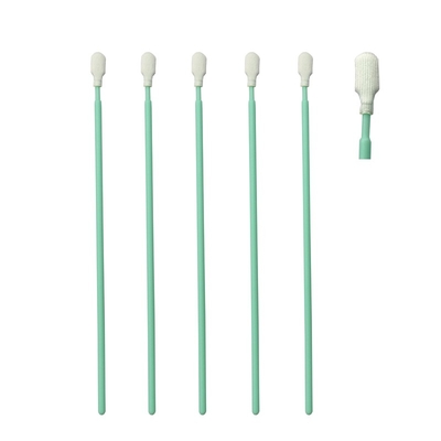 TX761 Lint Free Green Stick Optical Cleaning Polyester Swab ESD Swab de sala limpa