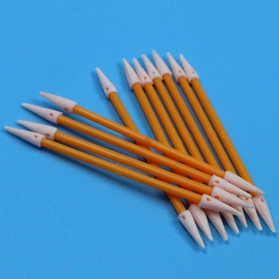 Lint Free Orange Stick Double Ended Spiked Sponge Swab detalhado de espuma de sala limpa