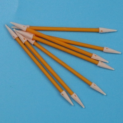 Lint Free Orange Stick Double Ended Spiked Sponge Swab detalhado de espuma de sala limpa