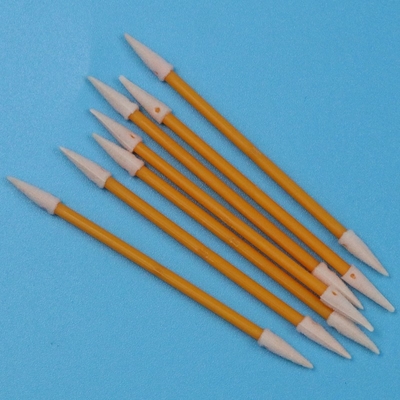 Lint Free Orange Stick Double Ended Spiked Sponge Swab detalhado de espuma de sala limpa